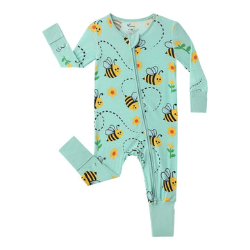Bee Anti Slip Zipper Footie/ Romper