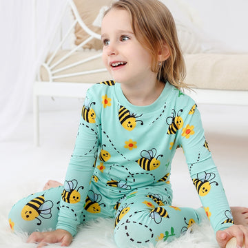 Bee Long Sleeve Two Piece Pajama Set