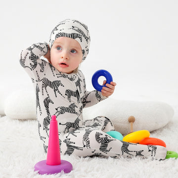 Zebra Zipper Footie