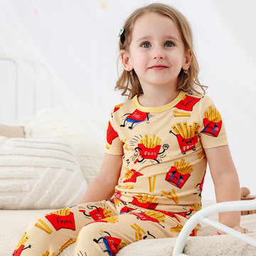 Fun Fries Short Sleeve Two Piece Pajama Set